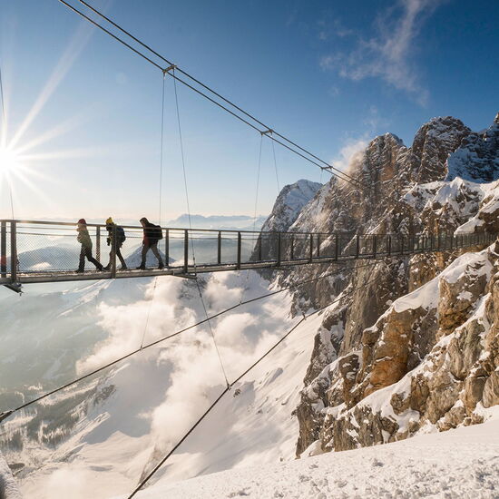 Hängebrücke at Dachstein in Winter