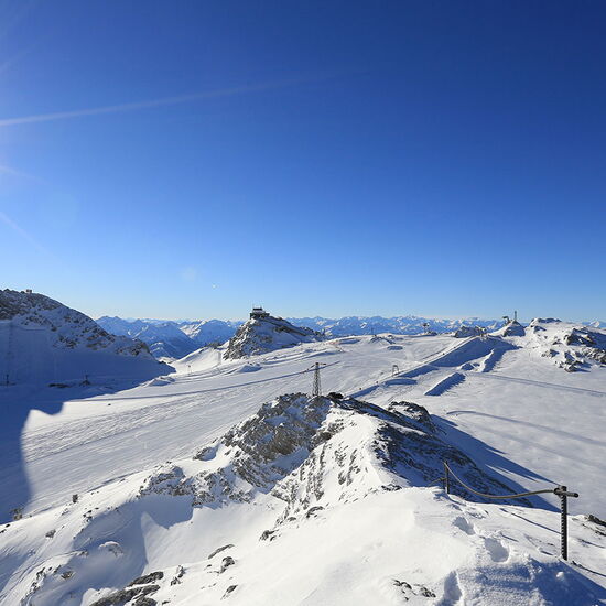 Ski area on the Dachstein Glacier in winter